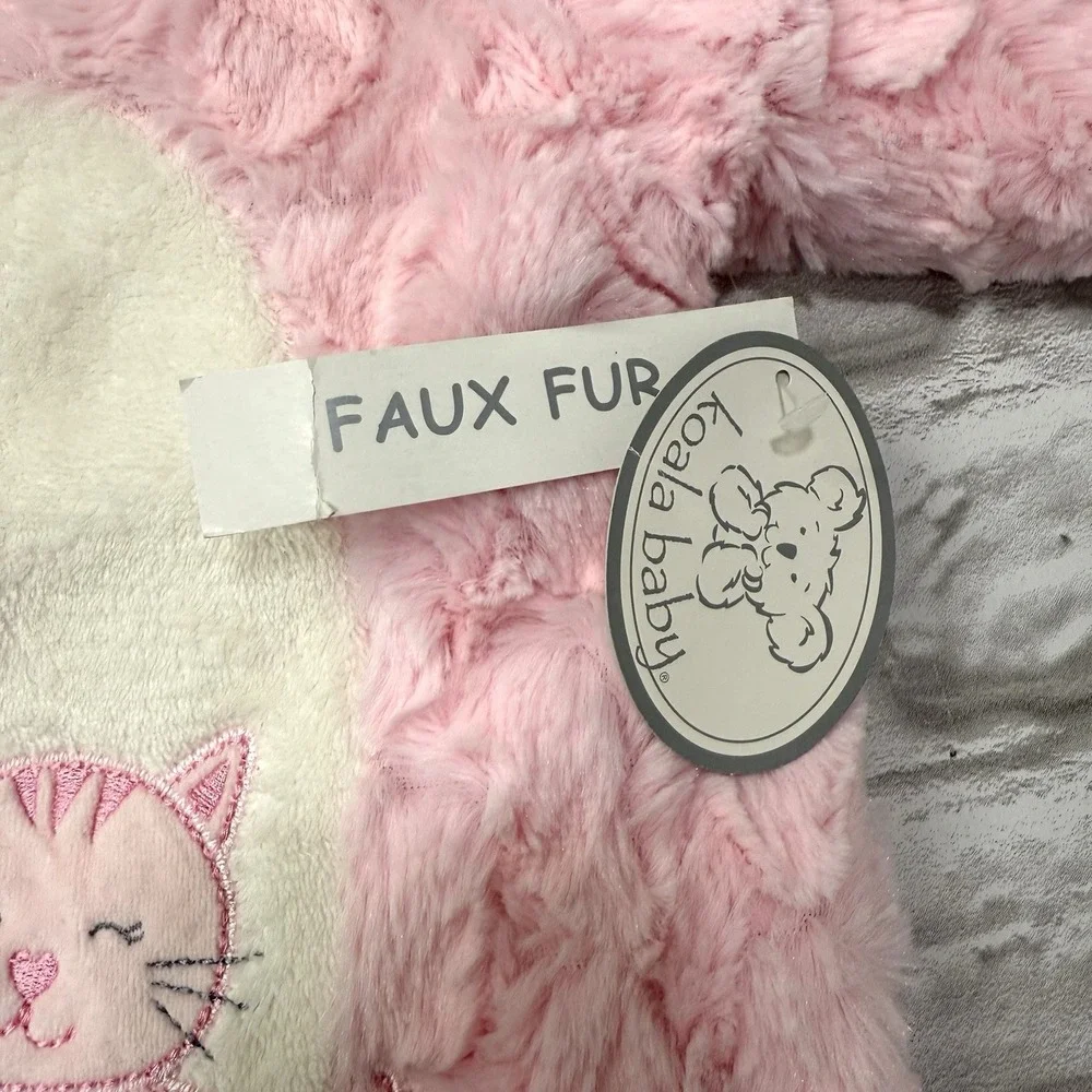 Infant Baby Girls Winter Jumpsuit 6M Pink‎ Fur Hooded Outfit Kitten Warm Fuzzy